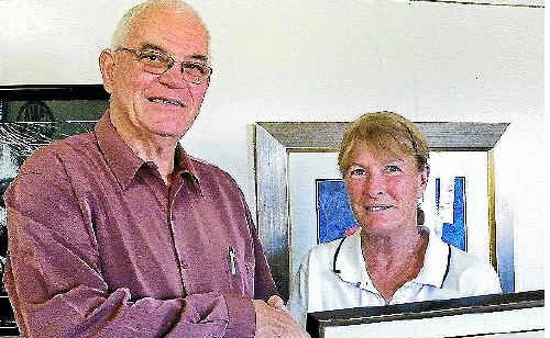 Mary Valley Art Festival treasurer and sponsor of the Borumba Deer Park People’s Choice Award, Col Huddy, with artist Valerie Pettingill. Mary Valley Art Festival treasurer and sponsor of the Borumba Deer Park People’s Choice Award, Col Huddy, with artist Valerie Pettingill.